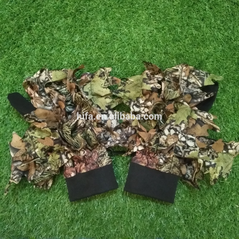 Wood Leaf Camouflage Gloves,Camo Hunting Gloves