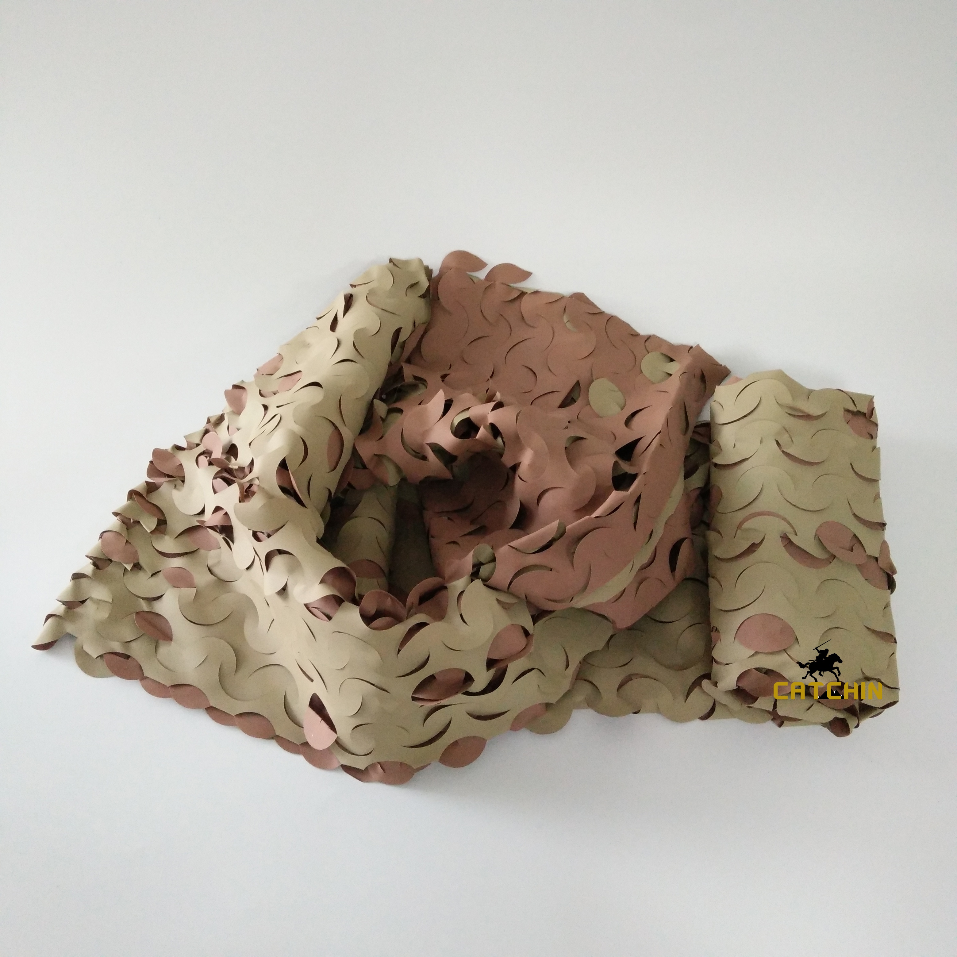 Bi-directional color camouflage net Brown&Sandy camo netting hunting net camouflage fabric in beach outdoor military usage