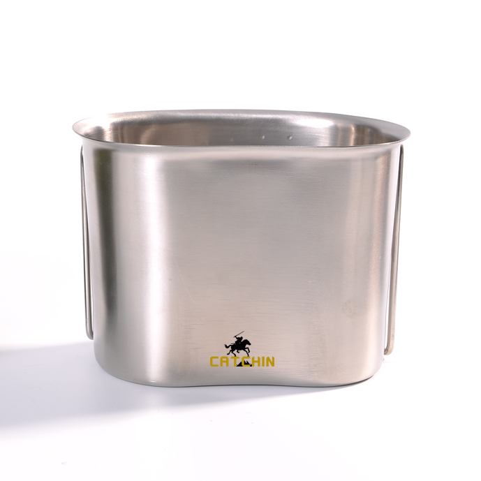 army camp stainless steel mug for cooking and boiling military drinking water cup