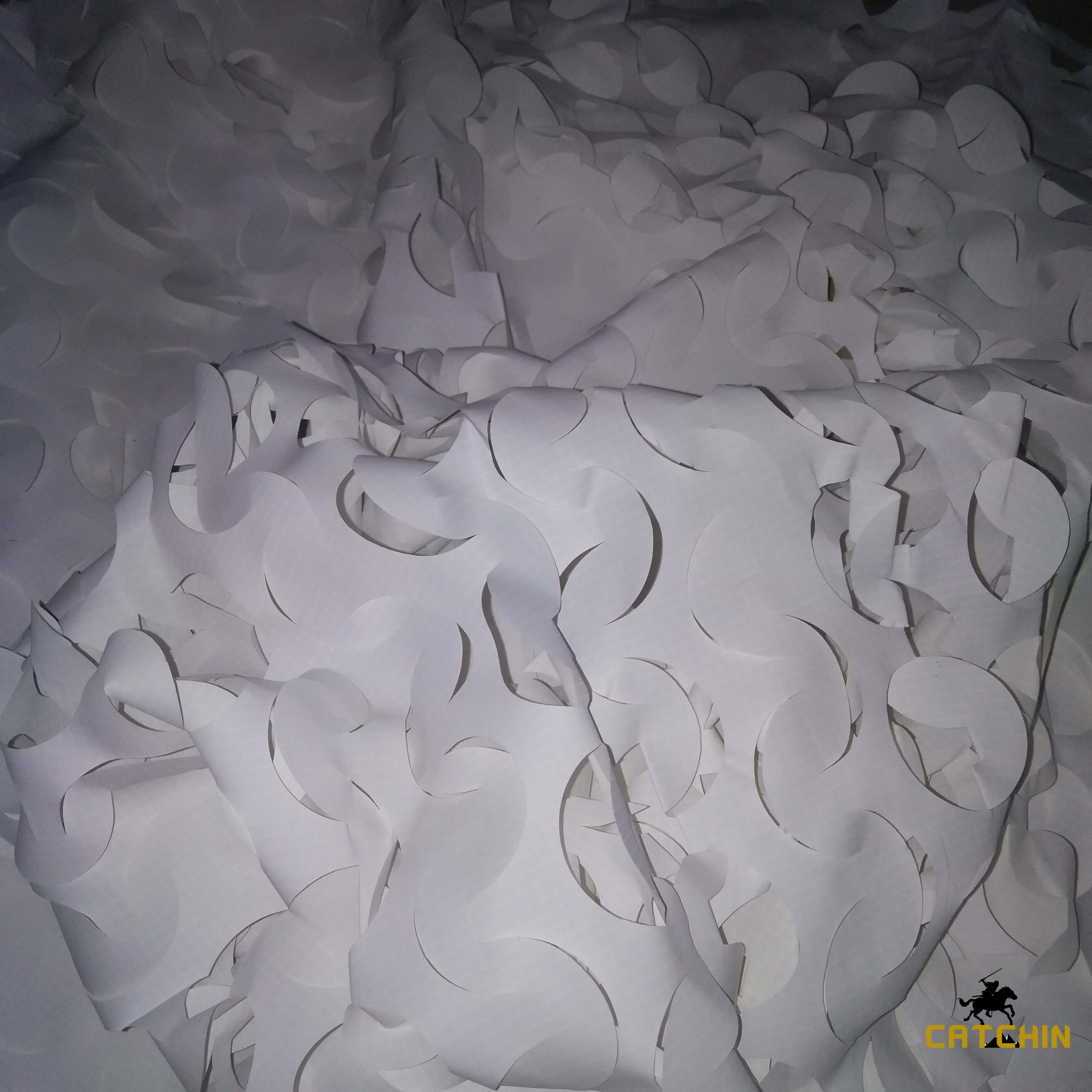 Customized size camouflage net white Bulk roll camo netting snow camouflage fabric white
