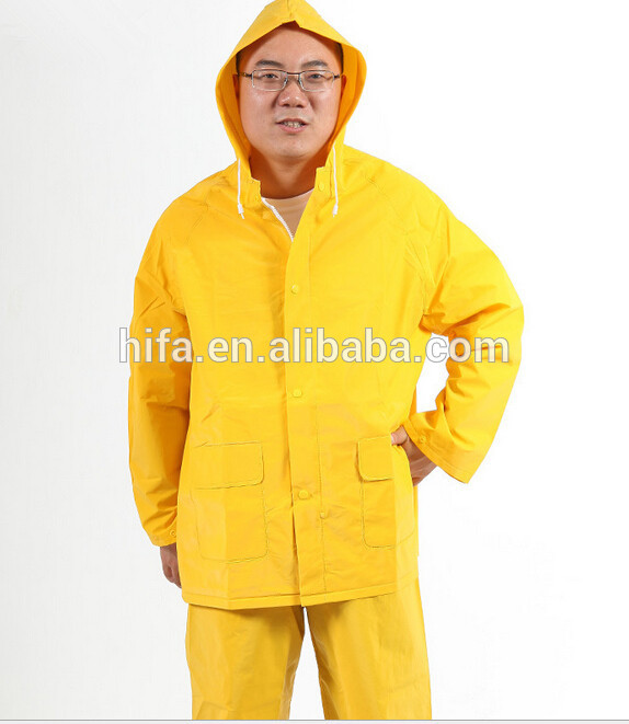 adult raincoat with pants, pvc/polyester raincoat,raincoat