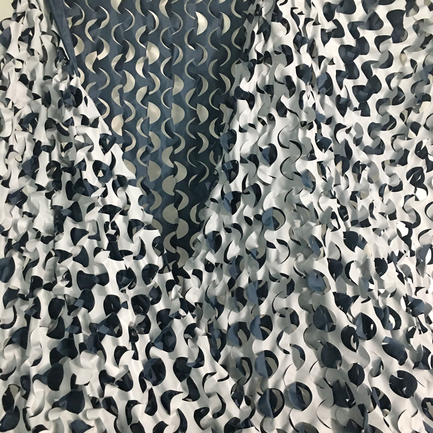 Wholesale waterproof 150 D polyester Blue and grey camo netting camouflage net for decoration