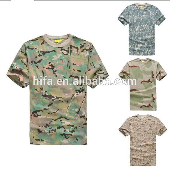 Wholesale Military Camouflage T-Shirts Combat Tactical Army Desert Digital Camo T Shirt Mens in the stock