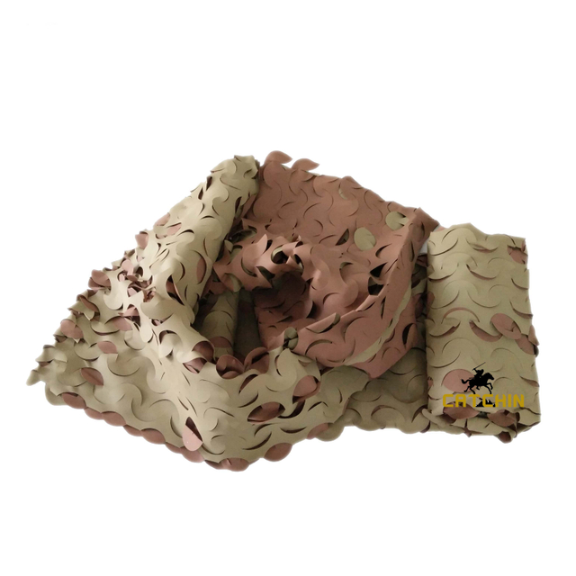 Brown&Sandy camo netting army camouflage net hunting net camouflage fabric for shade blinds outdoor camping